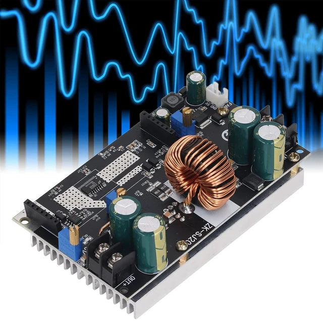 Alt view image 3 of 7 - 300W 20A DC-DC Boost/Buck Step-Up/Down Converter, Real-Time Control MPPT Module with Display for Circuit Prototyping Boards