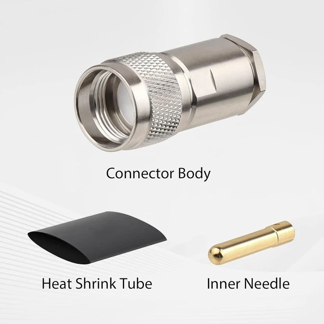Alt view image 6 of 7 - 10-Pack PL259 50 Ohm UHF Male Clamp Coax Connectors for LMR400 KMR400 RG8 RG8U RG213 Coaxial Cable