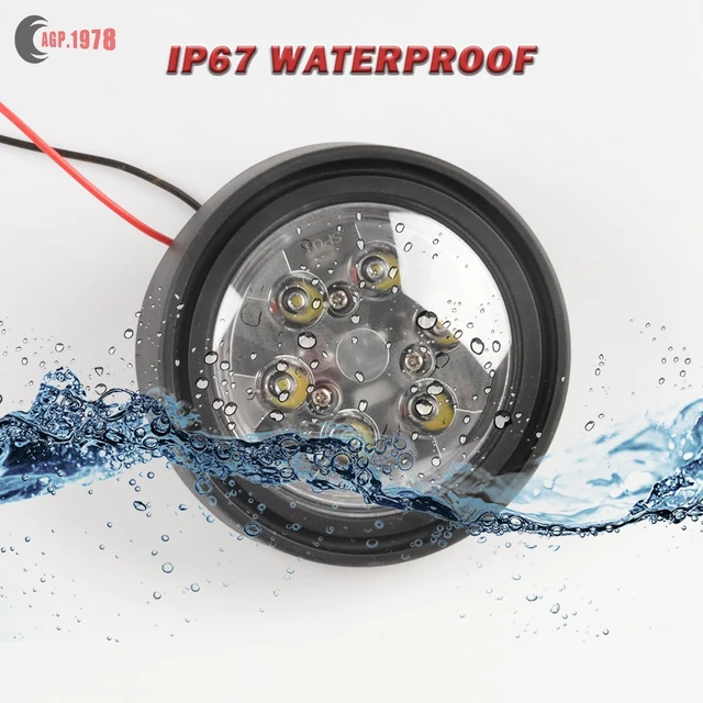 Alt view image 4 of 6 - Par 36 LED Tractor Work Light Replace OEM: 267185, 70267185 Compatible with John Deere 1020, 1520, 1530, 2010, 2020 with Rubber Housing (Spot Beam / 18W)