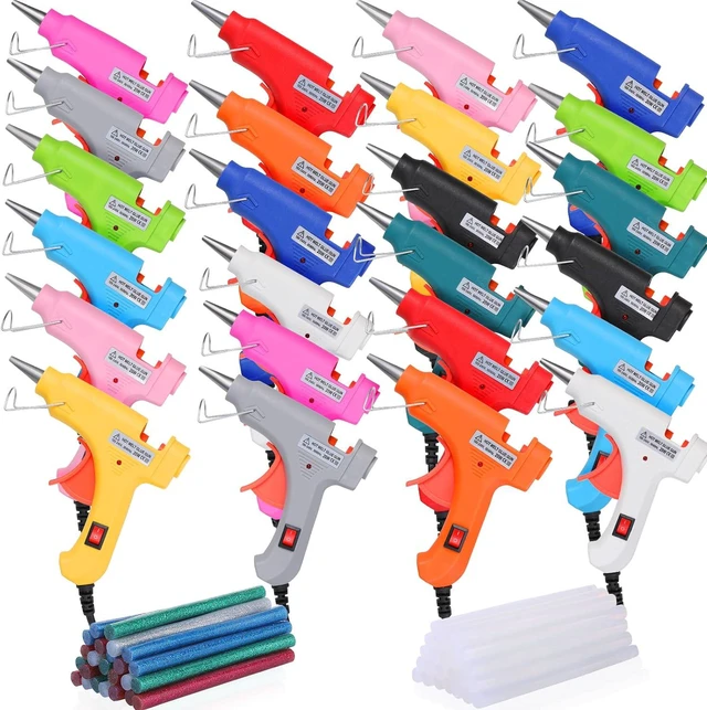 Main image of 24 Pieces Glue Guns Bulk Mini Hot Melt Gun with Glue Sticks Kit for Art Crafts DIY Home School Project Christmas Decoration Quick Repairs(Assorted Color)