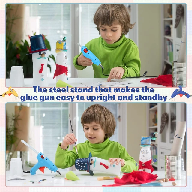 Alt view image 6 of 7 - 24 Pieces Glue Guns Bulk Mini Hot Melt Gun with Glue Sticks Kit for Art Crafts DIY Home School Project Christmas Decoration Quick Repairs(Assorted Color)