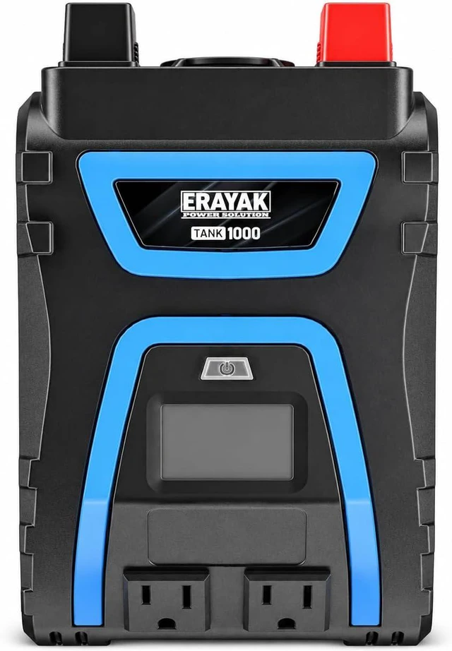 Main image of 1000W Power Inverter, 12V DC to 110V 120V AC, LCD Display, Modified Sine Wave, Dual 120V AC Outlets, USB-A & Type-C Ports, Quiet Fan for RV, Truck, Car, Home Backup
