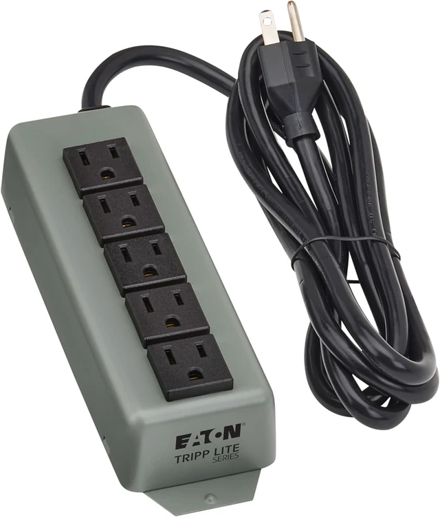 Alt view image 4 of 7 - Eaton 602 Heavy Duty Industrial Metal Power Strip 5 Outlets