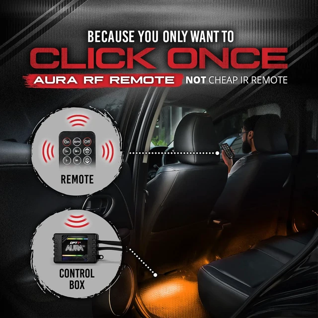 Alt view image 7 of 7 - Aura RGB Interior SUV & Van Lights with Remote Control, 6PC LED Kit