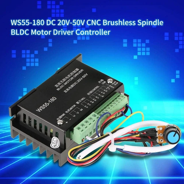 Alt view image 4 of 7 - WS55-180 DC 20V-50V Brushless Spindle BLDC Motor Driver CNC Speed Controller Controlling Controls Board Module
