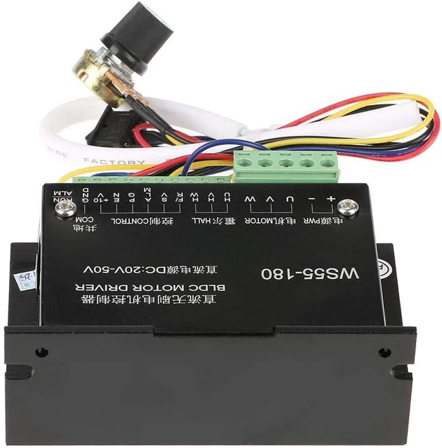 Alt view image 7 of 7 - WS55-180 DC 20V-50V Brushless Spindle BLDC Motor Driver CNC Speed Controller Controlling Controls Board Module