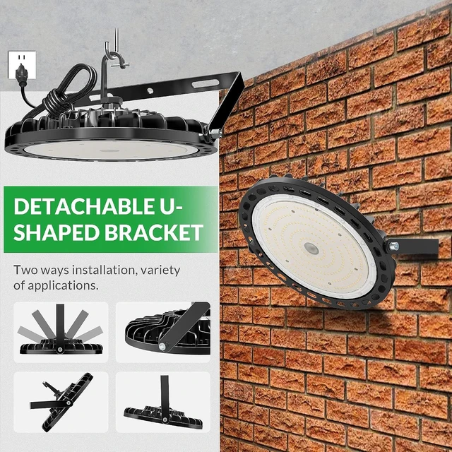 Alt view image 4 of 7 - LED High Bay Light 150W, 22500LM LED Shop Light AC100-277V 5000K ETL Listed