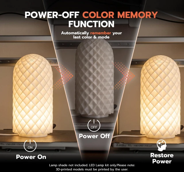 Alt view image 2 of 7 - 12-Pack IR RGB LED Lamp Kit 001 for Bambu Lab 3D Printed Light Kit
