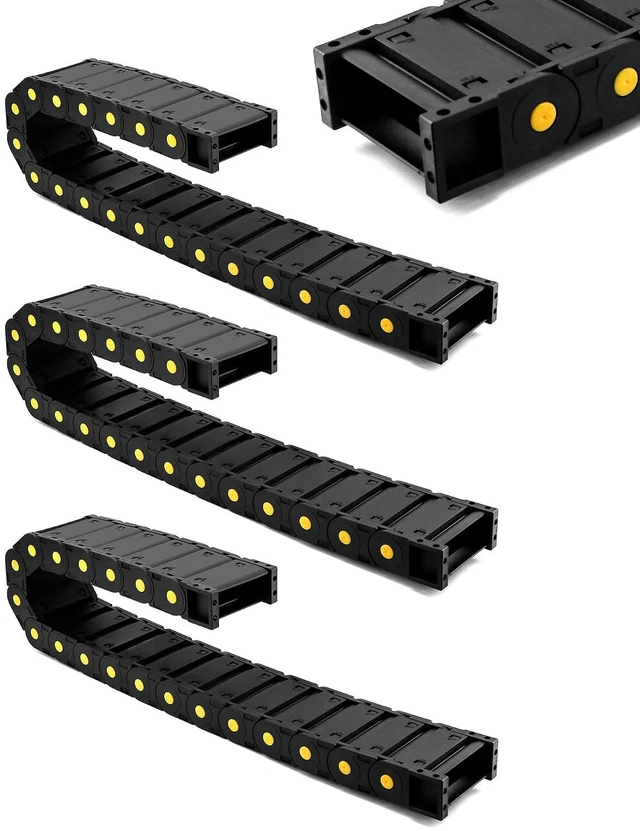 Alt view image 7 of 7 - 4-Pack 1m 25x77mm Enclosed Plastic Drag Chain for CNC, 3D Printer & Automation