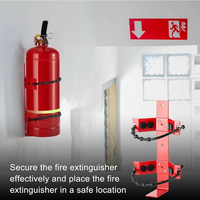 Alt view image 4 of 7 - Fire Extinguisher Bracket for 2.5 Lb & 5 Lb Units, 2 Pcs (Red)