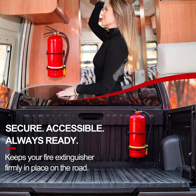 Alt view image 5 of 7 - Fire Extinguisher Bracket for 2.5 Lb & 5 Lb Units, 2 Pcs (Red)