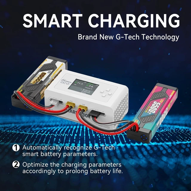 Alt view image 3 of 7 - IMARS D300 G-Tech Series Smart Dual LiPo Battery Charger 16A AC 300W / DC 700WWhite
