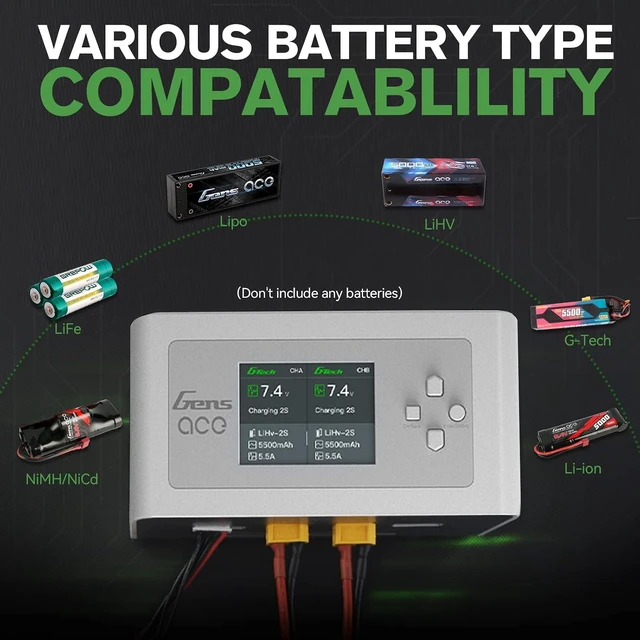 Alt view image 6 of 7 - IMARS D300 G-Tech Series Smart Dual LiPo Battery Charger 16A AC 300W / DC 700WWhite