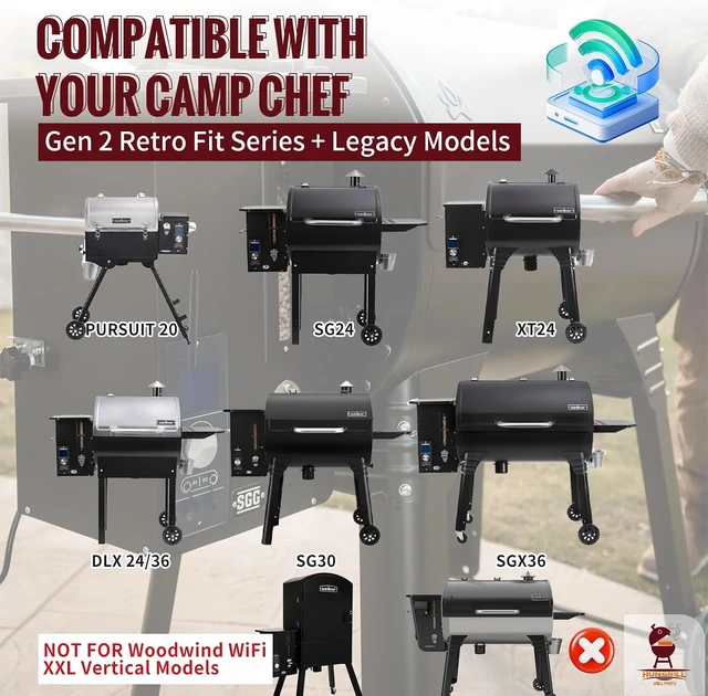 Alt view image 2 of 7 - Camp Chef Gen 2 Retro Fit Smart WiFi PID Controller Kit