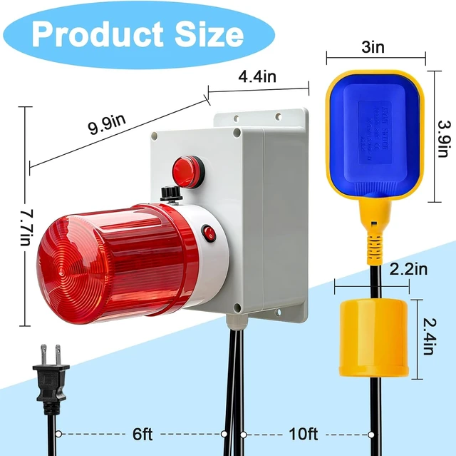 Alt view image 5 of 7 - Sump Pump High Water Alarm for Basements & Septic Tanks