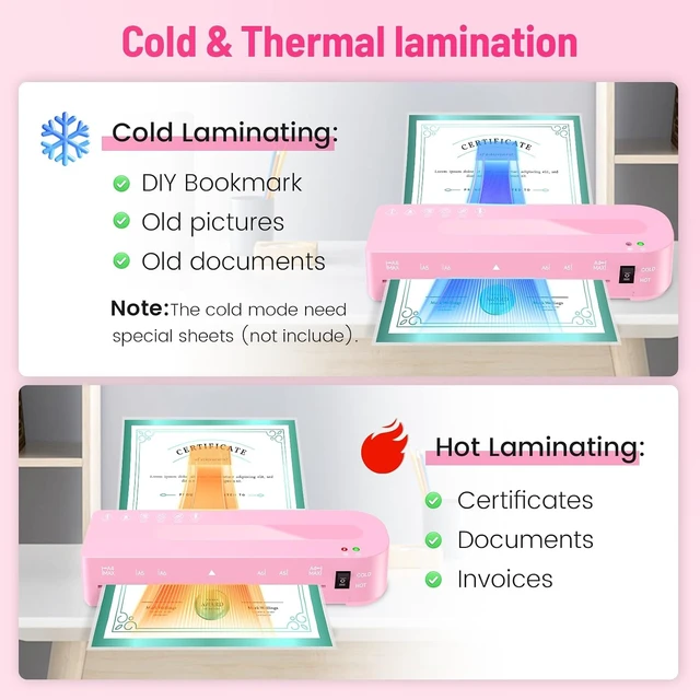 Alt view image 4 of 7 - 9-Inch Laminator with 20 Sheets, Hot & Cold with Trimmer