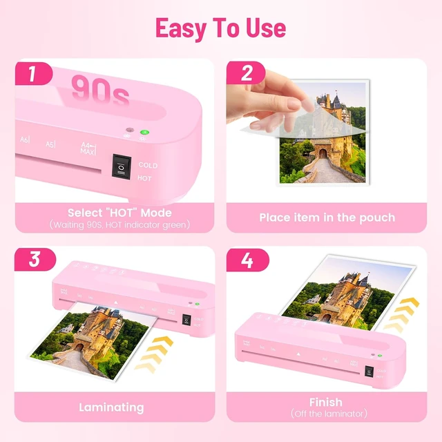 Alt view image 5 of 7 - 9-Inch Laminator with 20 Sheets, Hot & Cold with Trimmer