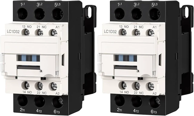 Main image of 2-Pack 3-Pole Contactor Mounting Base for DIN Rail