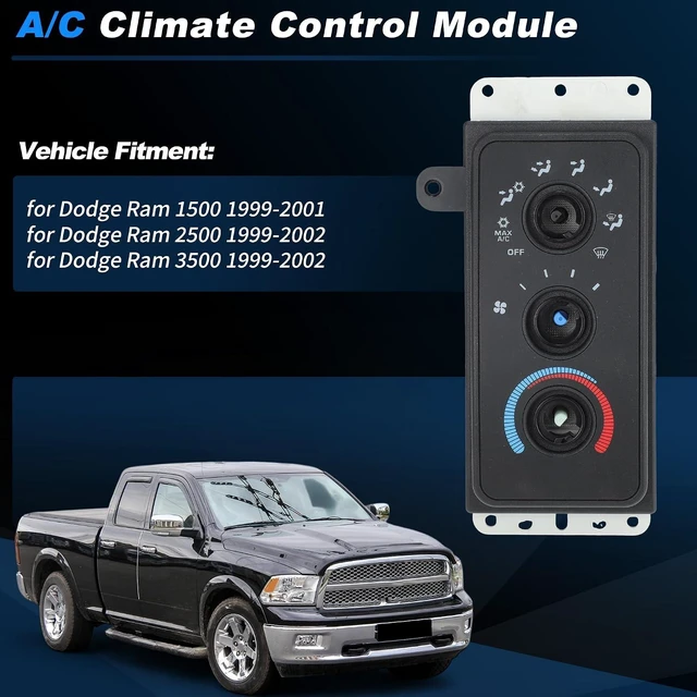 Alt view image 2 of 7 - 5015734AA A/C Heater Climate Control Module for Dodge Ram 1500/2500/3500, Replacement