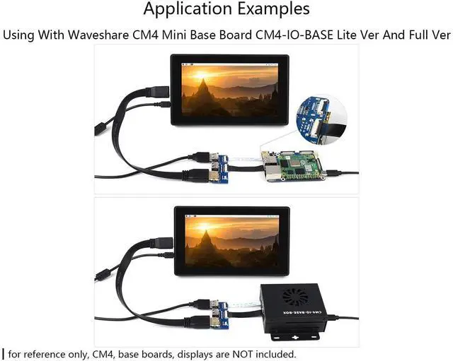 Alt view image 3 of 7 - USB HDMI Adapter CM4-IO-BASE Board,USB to HDMI Converter with USB 2.0 Portsx2/ HDMI Portsx1/ USB 2.0 FFC Connectorx1/HDMI FFC Connector x1,Adapting FFC Connector to Standard Connector