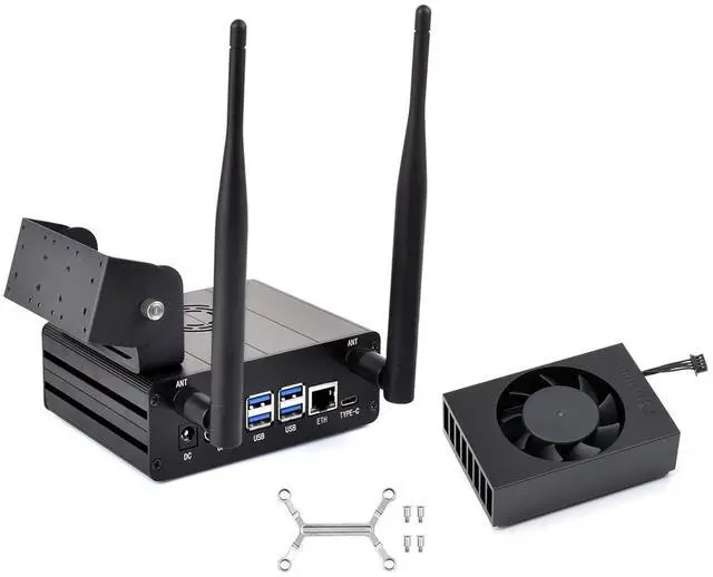 Main image of Jetson Orin Aluminum Alloy Case with Official Cooling PWM Fan Compatible with Jetson Orin Nano Super Developer Kit/Orin Nano/Orin NX Kits, Mini-Computer Case, Camera Holder and Other Accessories