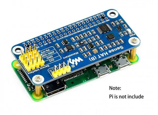 Alt view image 3 of 7 - Sense HAT (B) for Raspberry Pi 4B/3B+/3B/2B/B+/A+/Zero/Zero W,Pi 40PIN GPIO Extension Header Onboard Gyroscope Accelerometer Magnetometer Barometer Temperature Humidity Multi Sensors I2C Interface