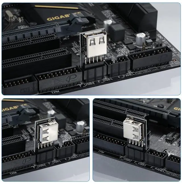 Alt view image 4 of 7 - USB 2.0 9Pin/10Pin Front Panel Header USB 9pin to Type A Adapter