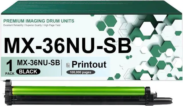 Main image of MX-36NU Black Imaging Drum Unit Compatible for Sharp MX-36NU-SB Drum Kits High Yield Fit for Sharp MX-2310U MX-2615N MX-2616N MX-3115N MX-3116N Printers,1 Pack