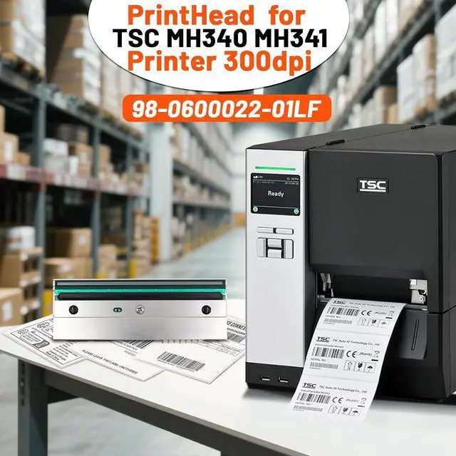 Alt view image 2 of 7 - GETPARTS 98-0600022-01LF New Printhead for TSC MH340 MH341 MU341 Thermal Label Printer OEM Replacement 300dpi PH-MH241-0005