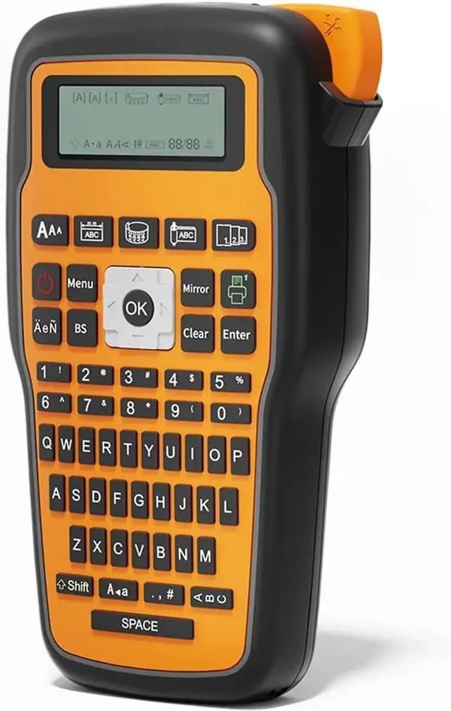 Main image of Label Printer, E1000 Handheld Portable Label Printer Industrial Maker Compatible QWERTY Keyboard Symbol(E1000Orange)