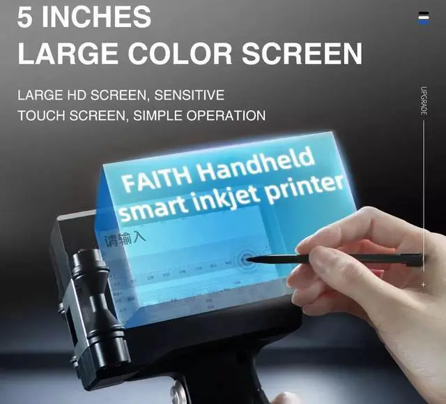 Alt view image 4 of 6 - Faith 25 Languages 25.4mm Variable QR Bar Batch Code Number Logo Expiry Date Label Handheld Thermal Inkjet TIJ Printer (Printer+1Black Ink)