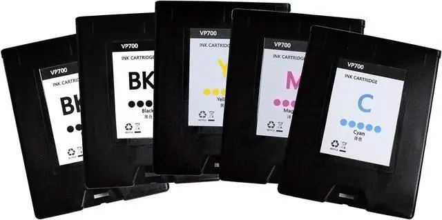 Alt view image 6 of 7 - VIP Color VP700 Ink Cartridges for Memjet VP700 Use with Memjet VIPColor Label Printer for Label Printing, High Yield 65000 Pages Color 700, 5-Pack (Cyan, Magenta, Yellow, Black*2)