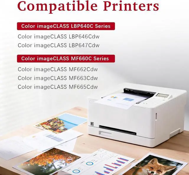 Alt view image 6 of 7 - MEGAIN 075 Toner Cartridge Replacement for with Color Image Class MF665Cdw LBP646Cdw MF663Cdw Multicolor (with Chip, 4 Pack)