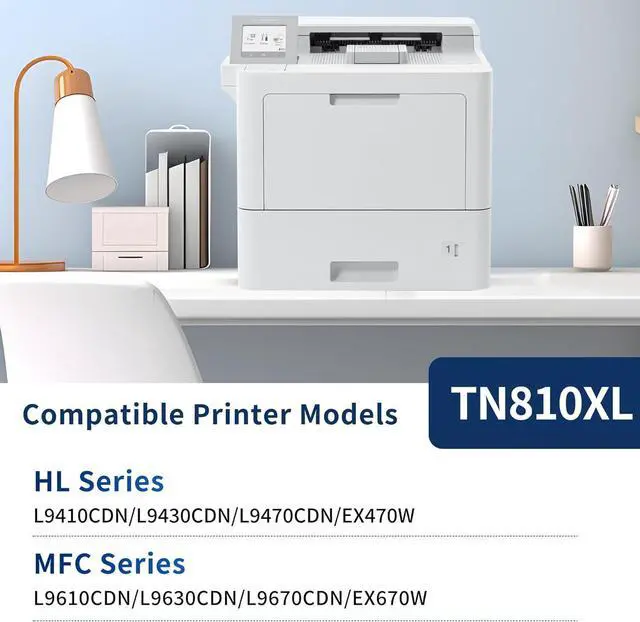 Alt view image 2 of 6 - TN810XL High Yield Toner Cartridge Replacement for TN-810XL Compatible with Brother HL-L3220CDW HL-L3280CDW HL-L3295CDW HL-L3300CDW Printer ( 2 Black, 1 Cyan, 1 Magenta, 1 Yellow, 5 Pack)