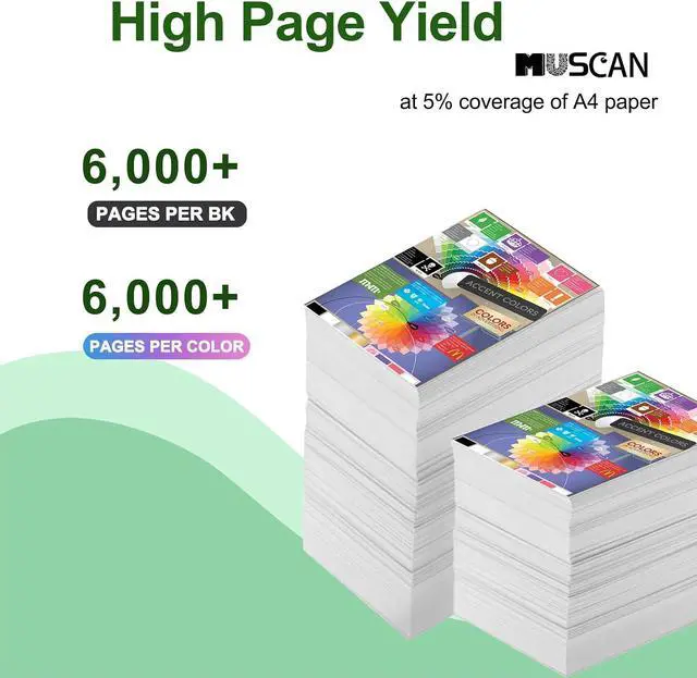 Alt view image 3 of 6 - SJIC35P Ink Cartridge Remanufactured SJIC35P Ink Cartridges (with New Chip) Compatible with ColorWorks C6500AU C6500 C6000 Color Inkjet Label Printer (4-Pack MBK/C/M/Y)