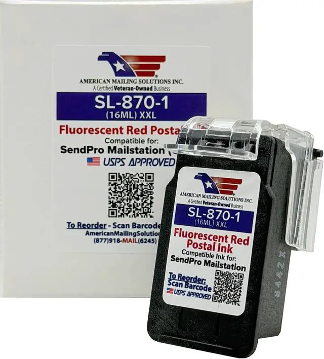 Alt view image 2 of 7 - PB SL-870-1 Fluorescent Red Ink Cartridge, XXL (16ML)