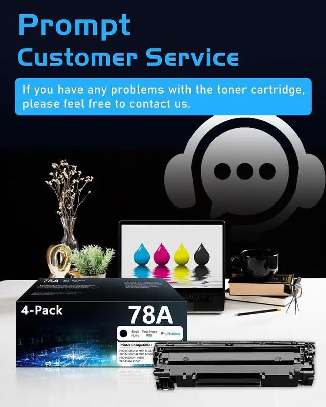 Alt view image 7 of 7 - PRESTIGE CARTRIDGE 78A Toner Cartridges Black High Yield (4 Black)