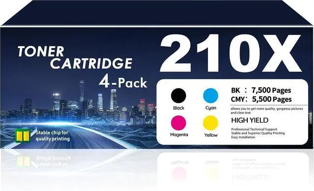 Main image of 210X Toner Cartridges 4 Pack High Yield with Chip MFP 4301fdw Toner