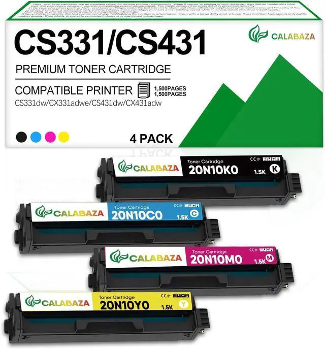 Main image of CS331 Toner Cartridge Replacement for Lexmark CS331dw Toner Cartridge for Lexmark CS431dw CS331dw CX331adwe CX431adw Printer, for 20N10K0 20N10C0 20N10M0 20N10Y0 Toner ,KCMY