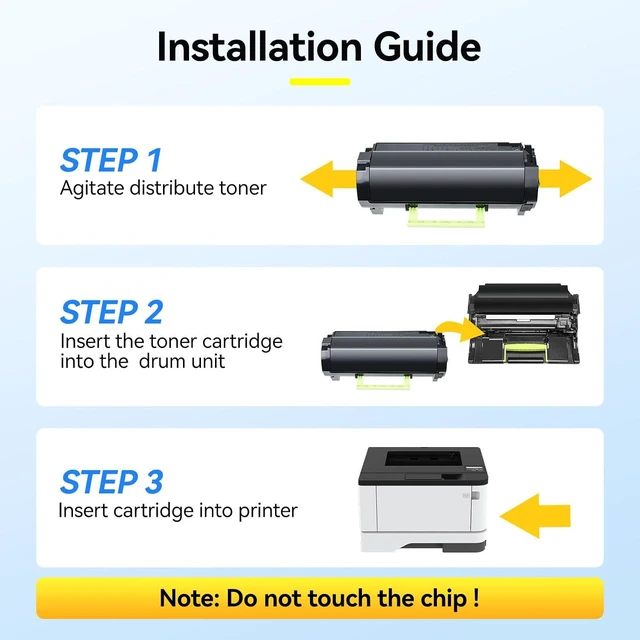Alt view image 5 of 7 - B231000 Black Toner Cartridge (with Chip) Replacement for Lexmark B231000 B241H00 Toner Compatible with Lexmark B2338dw B2442dw B2546dn B2546dw B2650dn B2650dw MB2338adw MB2442adwe MB2546ade MB2650ade