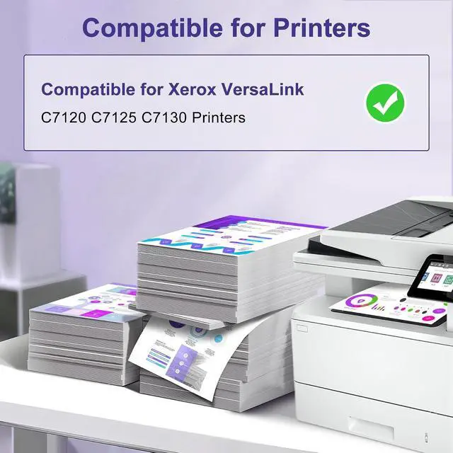 Alt view image 2 of 7 - C7120 C7125 C7130 Toner Cartridges 4-Pack High Yield (BK/C/M/Y)