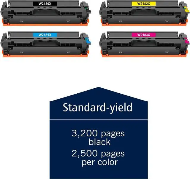 Alt view image 4 of 6 - 218X Toner Cartridges 4 Pack with Chip 218A for HP 218X 218 High Yield