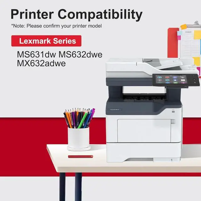 Alt view image 2 of 7 - MS631 Toner Cartridge for Lexmark MS631dw Toner Cartridge for Lexmark MS632 MX632 MS631 MS631dw MS632dwe MX632adwe Printers,66S1X00 Extra High Yield Cartridge, 31,000 Pages