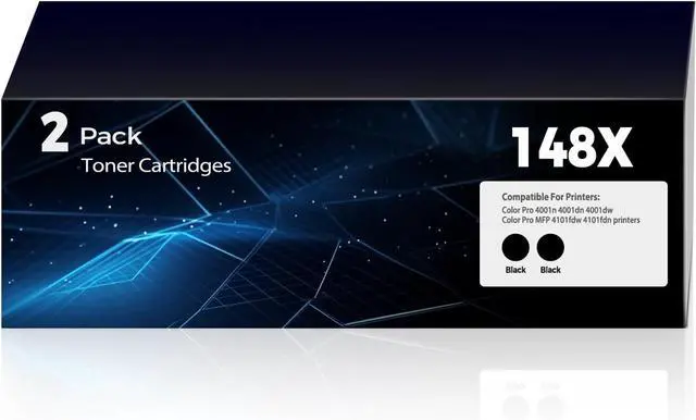 Main image of 148X W1480X Toner Cartridges Replacement 4001dw 4001dn 4001n for HP 148X 148A W1480X Toner (with Chip) W1480A W1480X Works for MFP 4101fdw 4101fdn Printer (2Black)