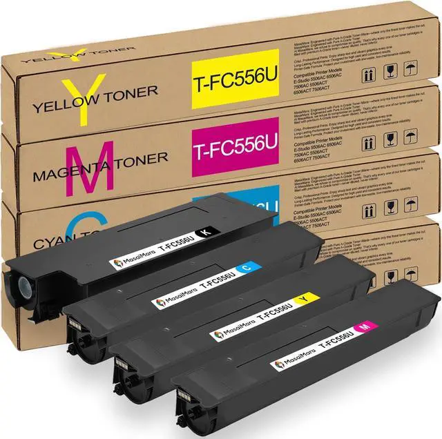 Main image of MasaiMara High-Yield T-FC556U T-FC556UK T-FC556UC T-FC556UM T-FC556UY 4-Pack Toner Cartridge Compatible for Toshiba 5506AC 6506AC 7506AC 5506ACT 6506ACT 7506ACTC Printers