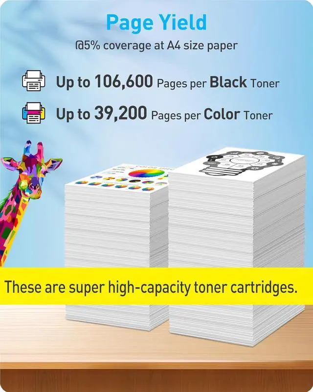 Alt view image 5 of 7 - MasaiMara High-Yield T-FC556U T-FC556UK T-FC556UC T-FC556UM T-FC556UY 4-Pack Toner Cartridge Compatible for Toshiba 5506AC 6506AC 7506AC 5506ACT 6506ACT 7506ACTC Printers