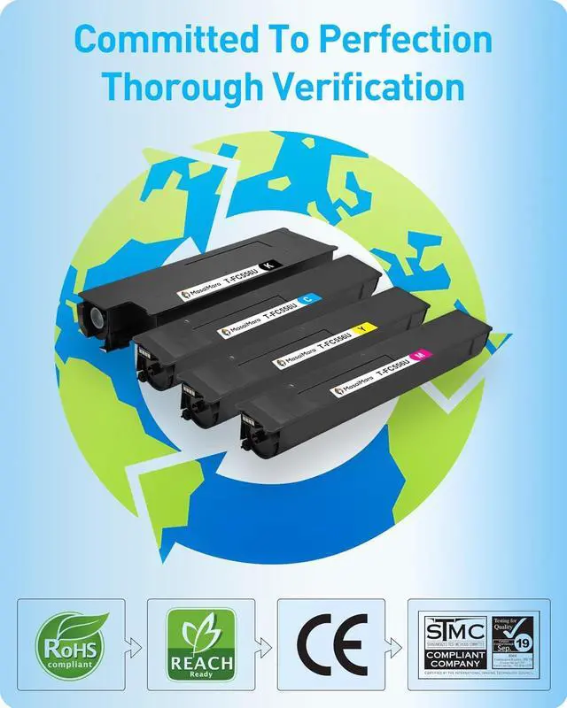 Alt view image 7 of 7 - MasaiMara High-Yield T-FC556U T-FC556UK T-FC556UC T-FC556UM T-FC556UY 4-Pack Toner Cartridge Compatible for Toshiba 5506AC 6506AC 7506AC 5506ACT 6506ACT 7506ACTC Printers