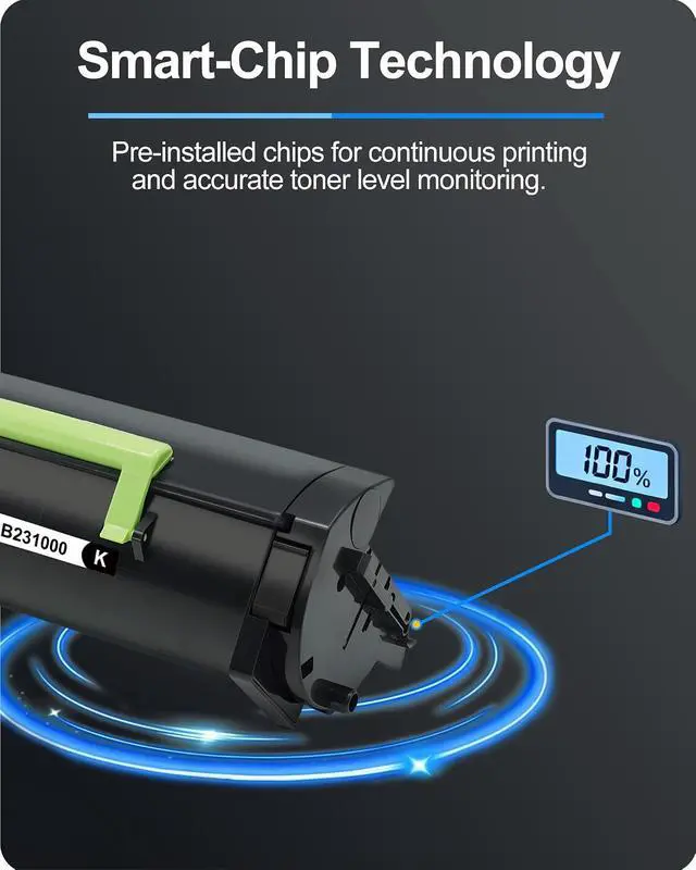 Alt view image 7 of 7 - MasaiMara B231000 Black Compatible Toner Cartridge for Lexmark B2338 B2338dw B2442 B2442dw B2546 B2546dw B2650 B2650dn B2650dw MB2338 MB2338adw MB2442 MB2442adwe MB2546adwe MB2650adwe Laser Printers