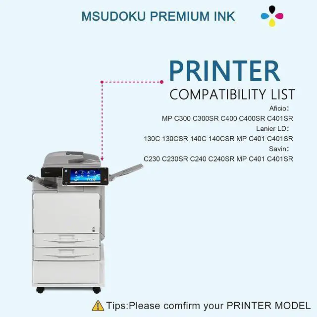 Alt view image 2 of 7 - MP C300 Toner Cartridges Compatible for Ricoh Savin MP C300 C240