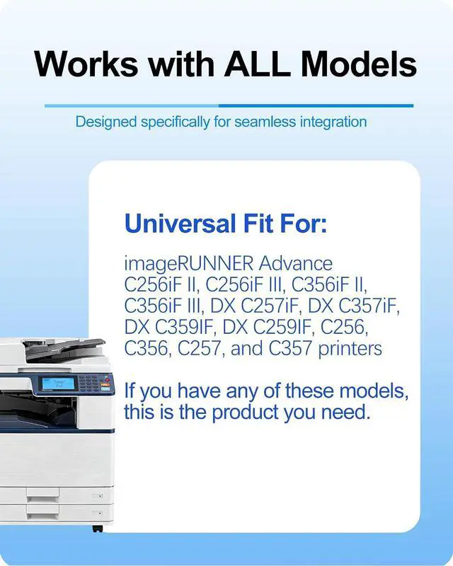 Alt view image 4 of 7 - MasaiMara GPR-58 GPR58 Toner Cartridge for Canon imageRUNNER Advance C256iF II, C256iF III, C356iF II, C356iF III, DX C257iF, DX C357iF, DX C359IF, DX C259IF, C256, C356, C257, C357 Printers